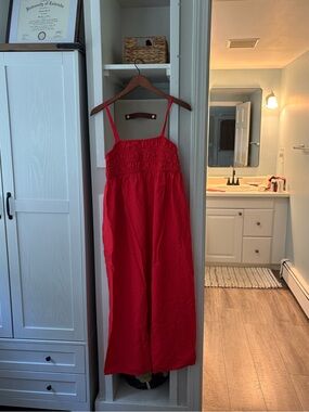 a new day Red Smocked Maxi Dress with Spaghetti Straps